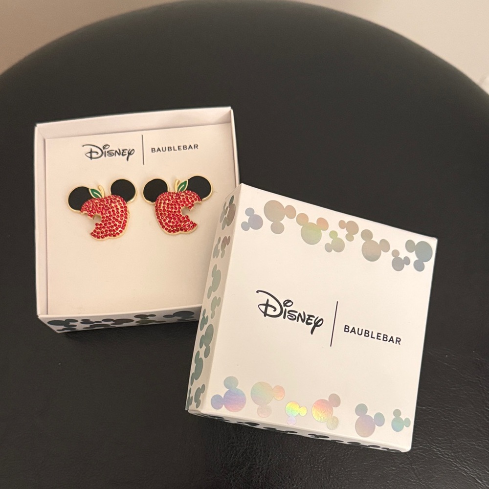 Disney Apple Earrings. New in Box!